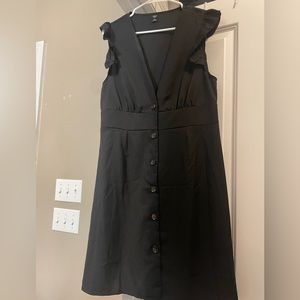 Black button-up dress